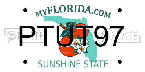 PTUT97 Florida License Plate