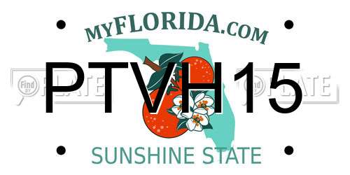 PTVH15 Florida License Plate