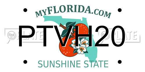 PTVH20 Florida License Plate