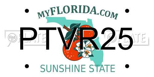 PTVR25 Florida License Plate