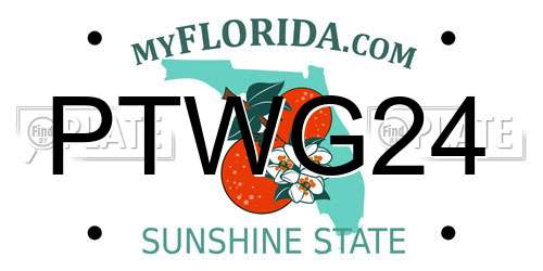 PTWG24 Florida License Plate