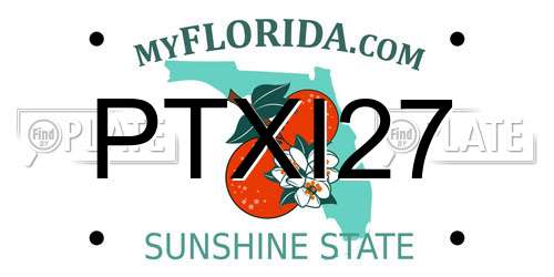 PTXI27 Florida License Plate