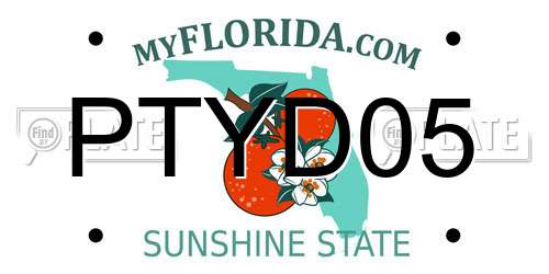 PTYD05 Florida License Plate
