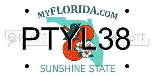 PTYL38 Florida License Plate