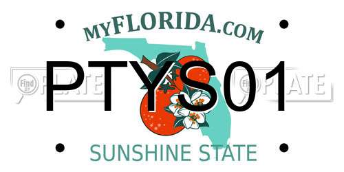 PTYS01 Florida License Plate