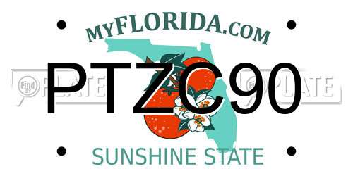 PTZC90 Florida License Plate