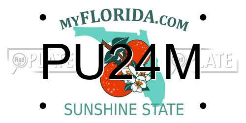 PU24M Florida License Plate