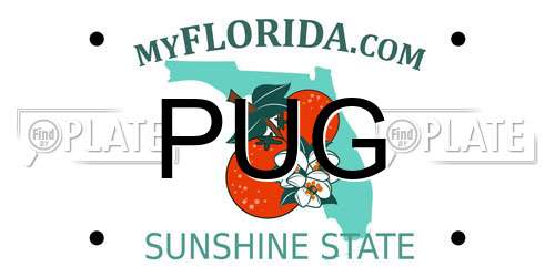 PUG Florida License Plate