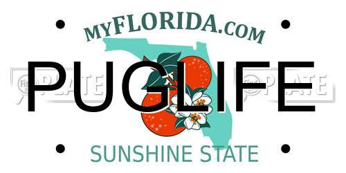 PUGLIFE Florida License Plate