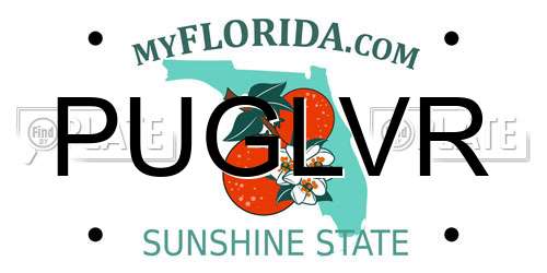 PUGLVR Florida License Plate