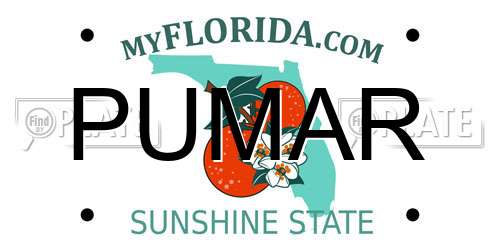 PUMAR Florida License Plate