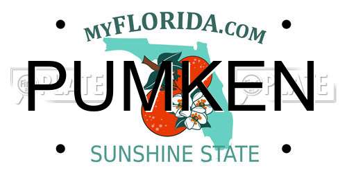 PUMKEN Florida License Plate