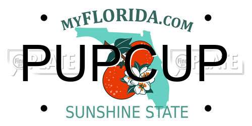 PUPCUP Florida License Plate