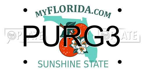 PURG3 Florida License Plate