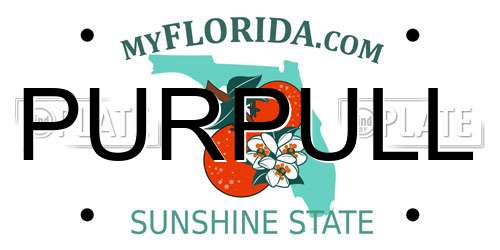 PURPULL Florida License Plate