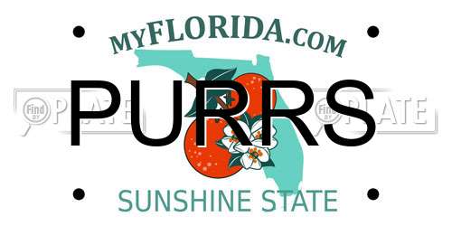 PURRS Florida License Plate