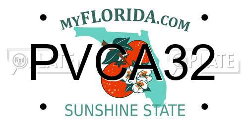PVCA32 Florida License Plate