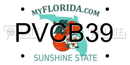 PVCB39 Florida License Plate
