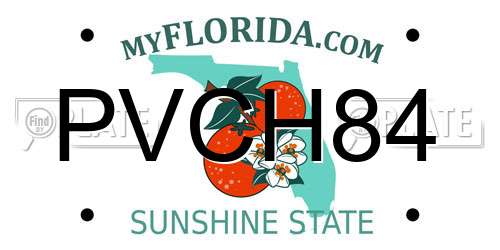 PVCH84 Florida License Plate