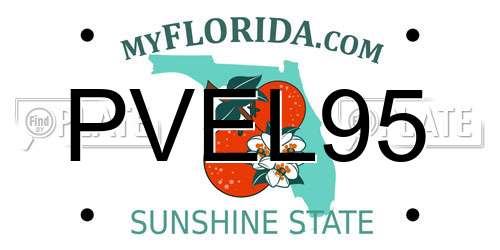 PVEL95 Florida License Plate