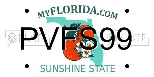 PVFS99 Florida License Plate