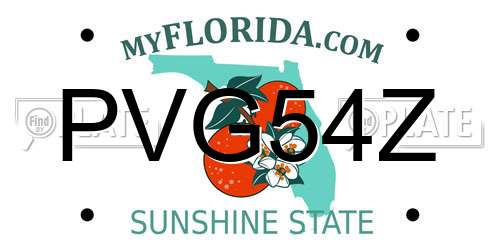 PVG54Z Florida License Plate