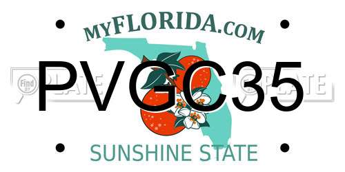 PVGC35 Florida License Plate
