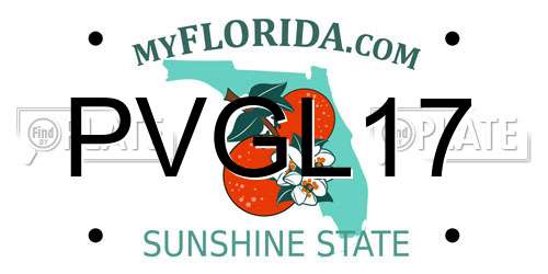 PVGL17 Florida License Plate