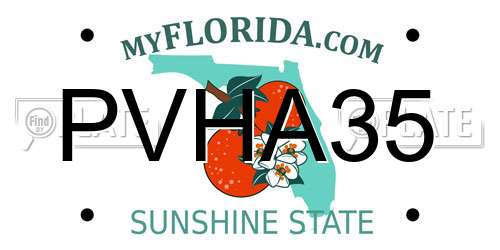 PVHA35 Florida License Plate