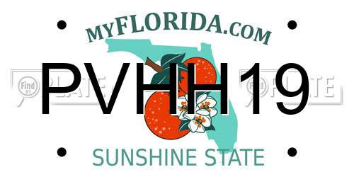 PVHH19 Florida License Plate