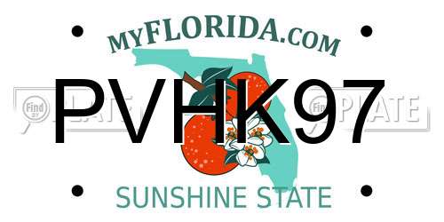 PVHK97 Florida License Plate