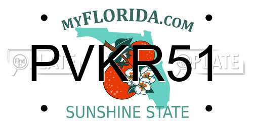 PVKR51 Florida License Plate