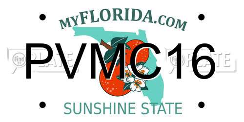 PVMC16 Florida License Plate