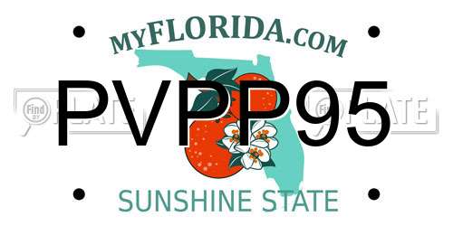 PVPP95 Florida License Plate