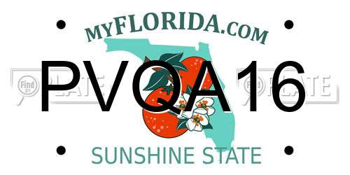 PVQA16 Florida License Plate