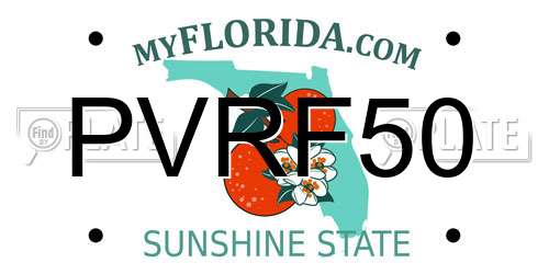 PVRF50 Florida License Plate