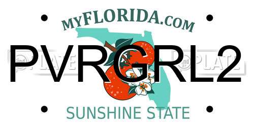PVRGRL2 Florida License Plate