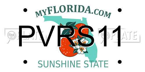 PVRS11 Florida License Plate