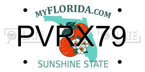 PVRX79 Florida License Plate