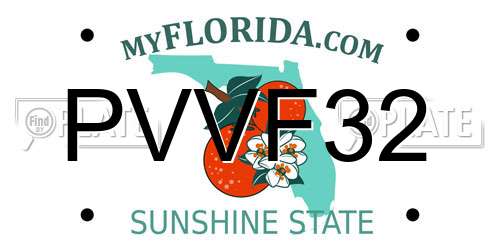 PVVF32 Florida License Plate