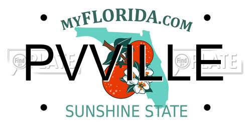 PVVILLE Florida License Plate