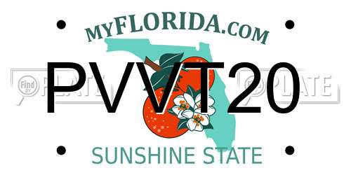 PVVT20 Florida License Plate