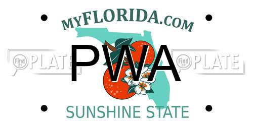 PWA Florida License Plate