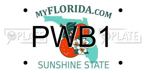 PWB1 Florida License Plate