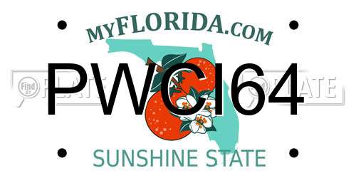 PWCI64 Florida License Plate