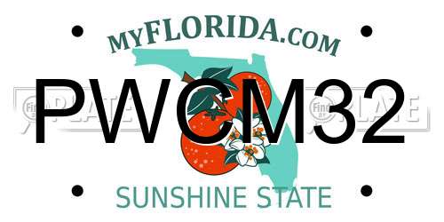 PWCM32 Florida License Plate