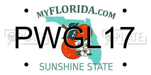 PWGL17 Florida License Plate