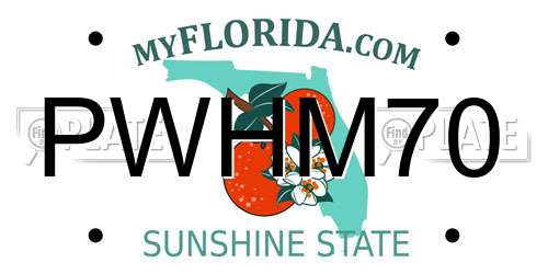 PWHM70 Florida License Plate