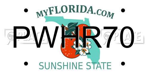 PWHR70 Florida License Plate