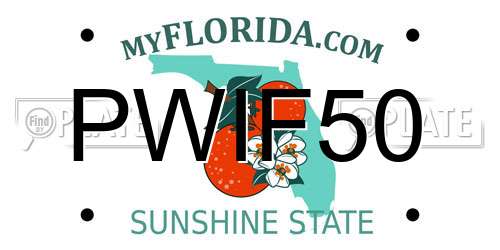 PWIF50 Florida License Plate